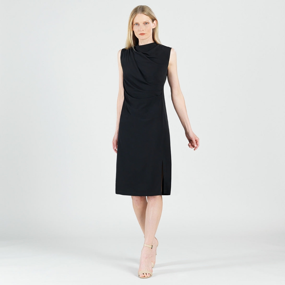 Clara Sun Woo Signature Side Slit Midi Dress - Black NEW Size S 8/10